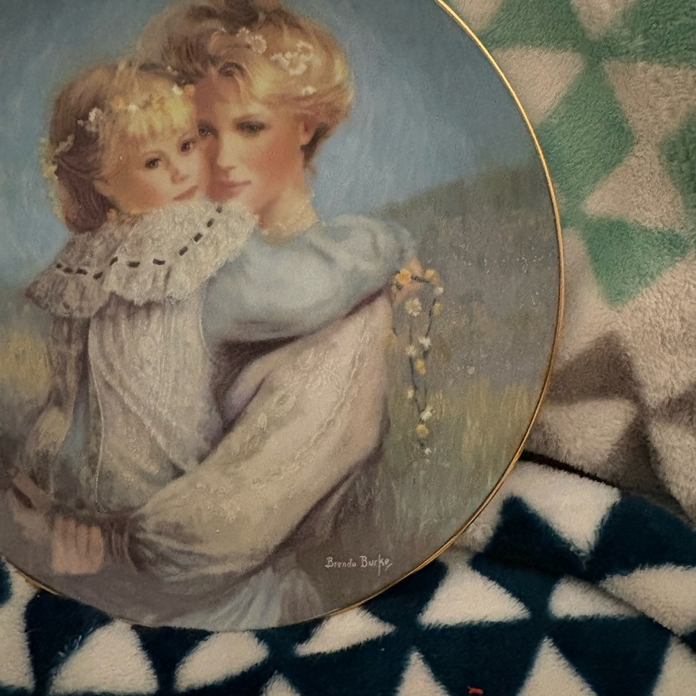 Vintage Mother and Child Decorative Plate
